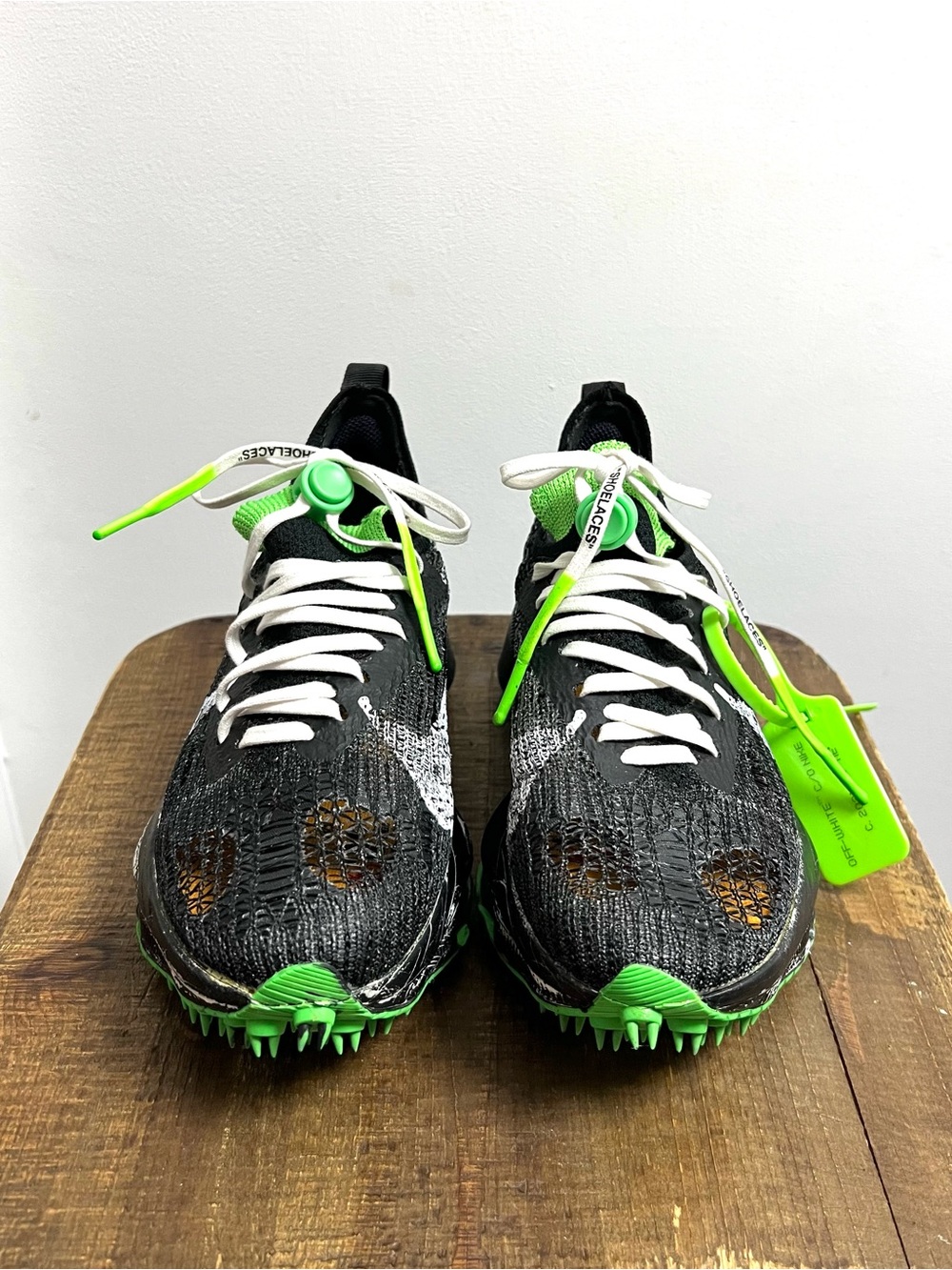 Off-White Nike Zoom Tempo Black and Neon Green Sneakers Fit Woman 5 or 6